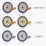 Evil eye circle earrings