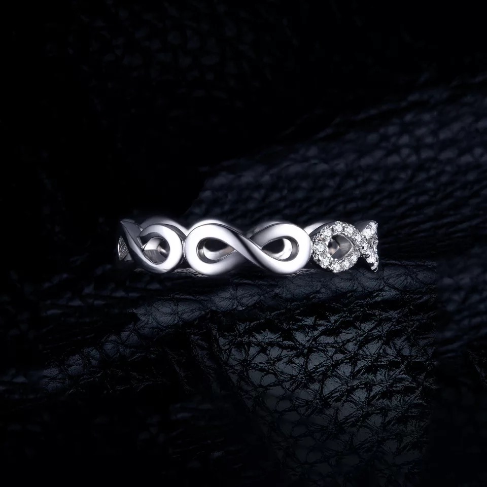 Buy SILBERRY 925 Sterling Silver Infinity Aura Ring for Womens and Girls  Online