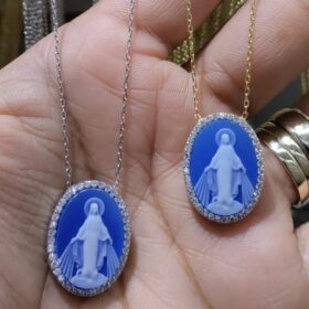 St. Mary's Blue Stone Necklace