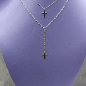 Double Layered Cross Necklace